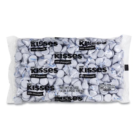 HERSHEYS KISSES, Milk Chocolate, White Wrappers, 66.7 oz Bag 13314